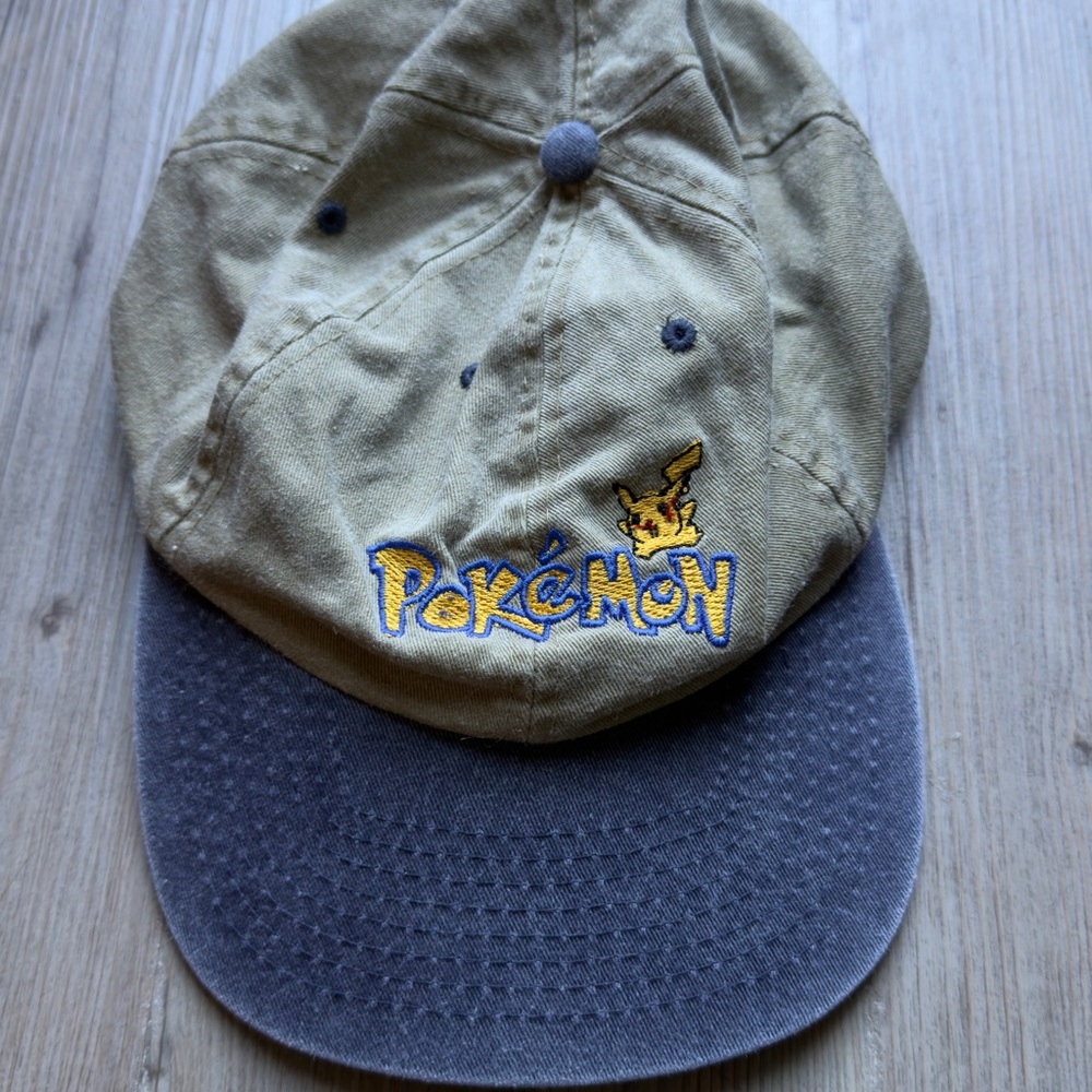 Vintage Pokemon Pikachu Embroidered Cap